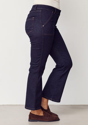 I SAY Como Flare Jeans Pants K97 Unwashed Denim