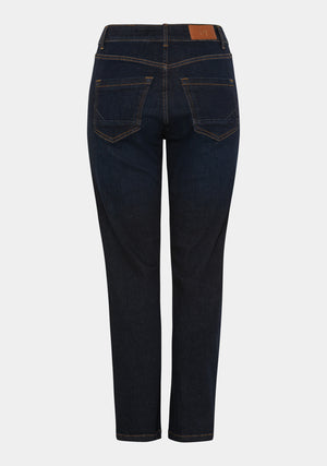 I SAY Monza Straight Jeans Pants 697 Dark Denim Unwashed