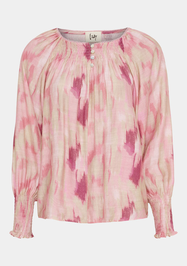 I SAY Ane Button Blouse Blouses I44 Rose Dream