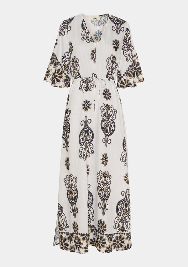 I SAY Ane Long Dress Dresses N25 Summer Border Print