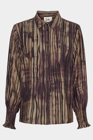 I SAY Ane Smock Shirt Shirts N42 Aubergine Flow