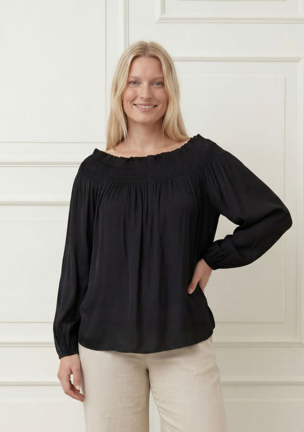 I SAY Ane Stretch Blouse Blouses 900 Black