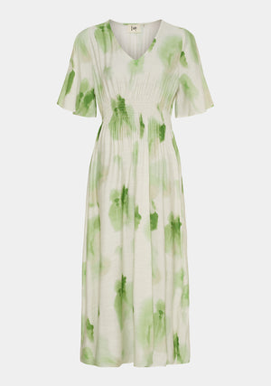 I SAY Ane Stretch Dress Dresses N27 Green Watercolor
