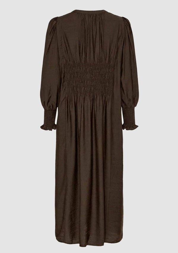 I SAY Ane V-Neck Dress Dresses 820 Dark Khaki