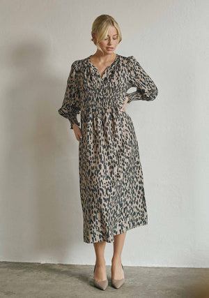 I SAY Ane V-Neck Dress Dresses N26 Black Drops