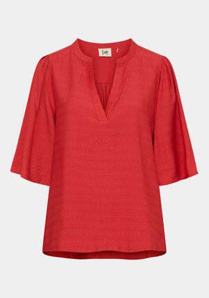 I SAY Ane s/s Blouse Blouses 432 Fresh Red