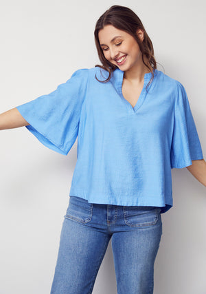 I SAY Ane s/s Blouse Blouses 608 Spring Blue