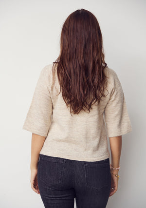 I SAY Anna 3/4 Sleeve Pullover Knitwear 956 Smokey