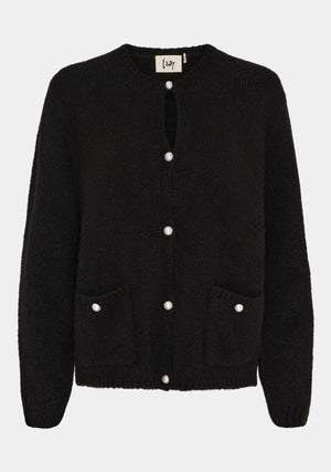 I SAY Anna Classic Cardigan Knitwear 900 Black
