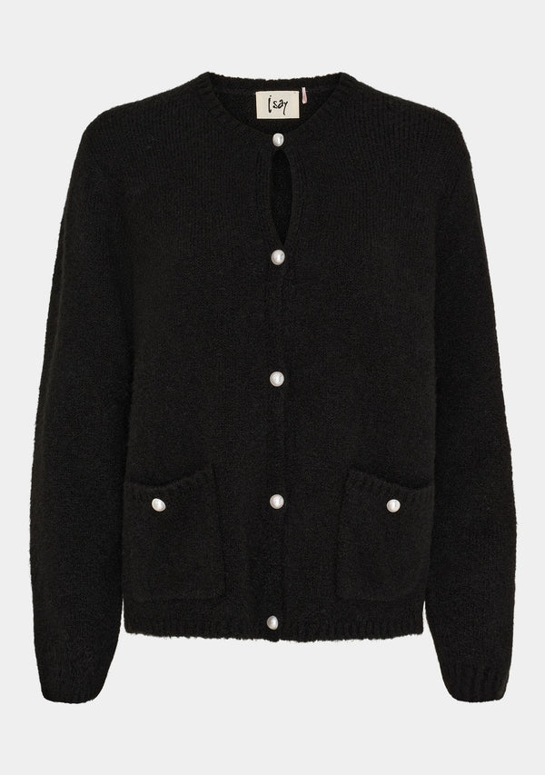 I SAY Anna Classic Cardigan Knitwear 900 Black