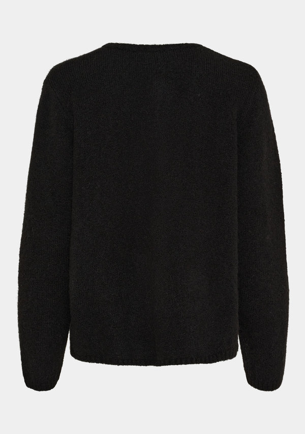 I SAY Anna Classic Cardigan Knitwear 900 Black