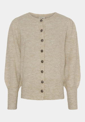 I SAY Anna Deco Cardigan Knitwear 111 Sand Melange