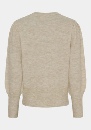 I SAY Anna Deco Cardigan Knitwear 111 Sand Melange