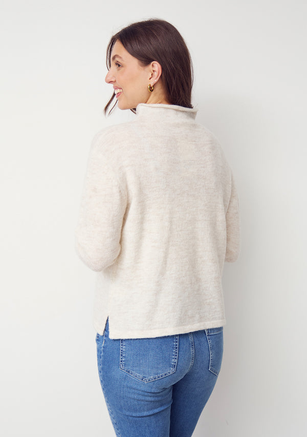 I SAY Anna Highneck Pullover Knitwear 101 Broken White
