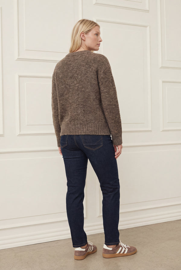 I SAY Anna New Pullover Knitwear 361 Taupe Melange