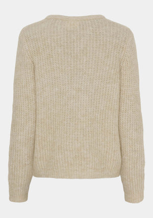 I SAY Anna String Pullover Knitwear 111 Sand Melange