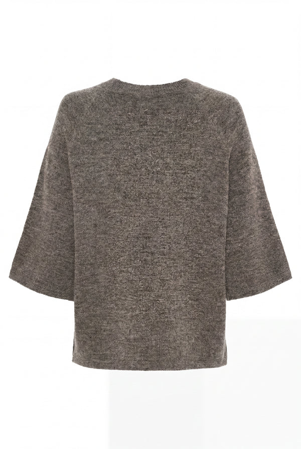 I SAY Anna s/s Pullover Knitwear 361 Taupe Melange
