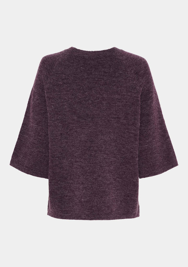 I SAY Anna s/s Pullover Knitwear 419 Aubergine