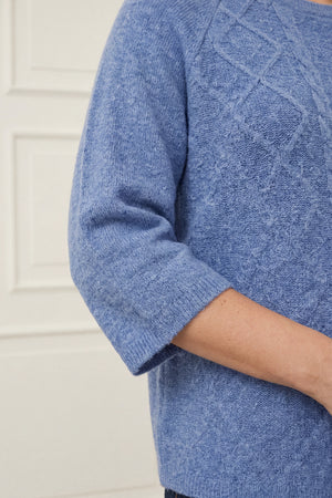 I SAY Anna s/s Pullover Knitwear 614 Bluish