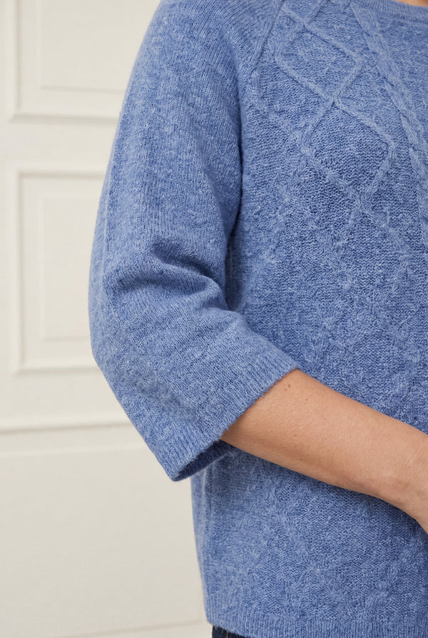 I SAY Anna s/s Pullover Knitwear 614 Bluish