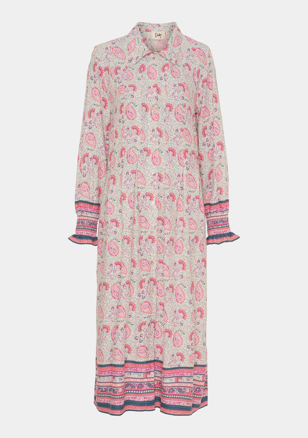 I SAY Annica Button Dress Dresses A96 Summer Paisley