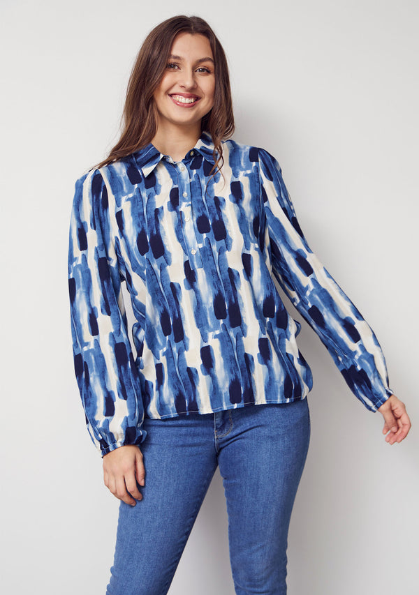 I SAY Asta Blouse Blouses M43 Blue Float