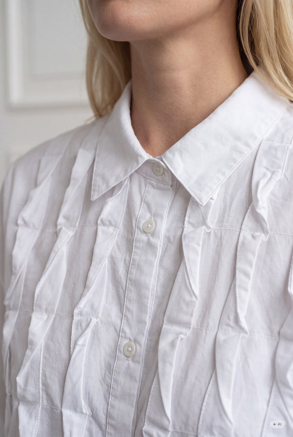 I SAY Bellis Deco Shirt Shirts 100 White