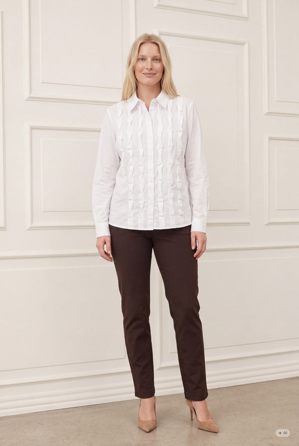 I SAY Bellis Deco Shirt Shirts 100 White