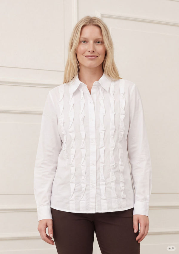 I SAY Bellis Deco Shirt Shirts 100 White