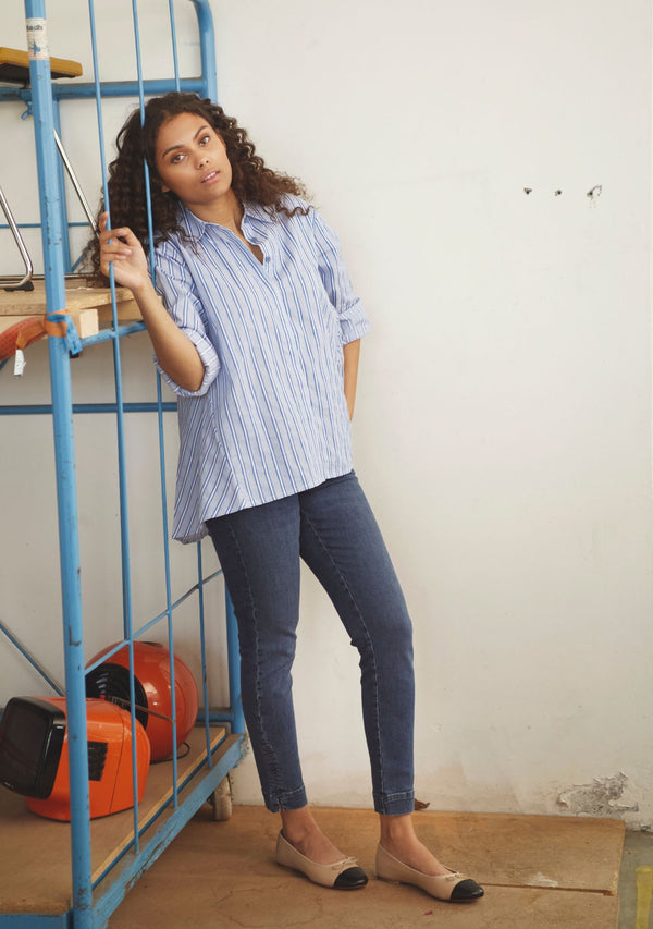 I SAY Bellis New Shirt Shirts H31 Blue Stripe