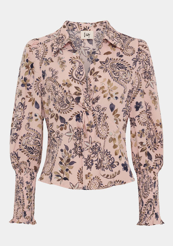 I SAY Bitten Blouse Blouses M94 Rose Floral