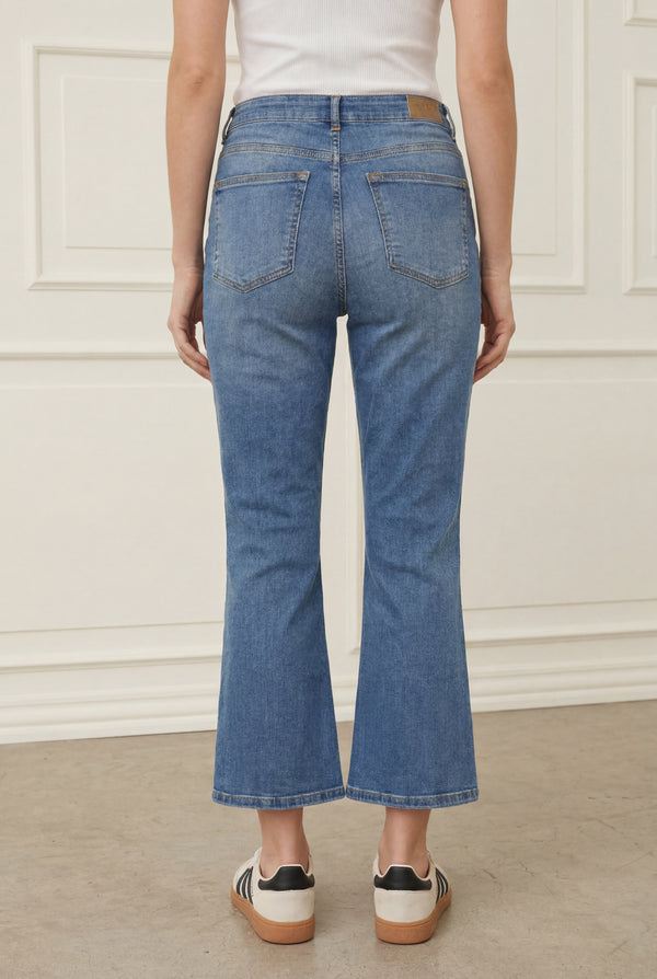 I SAY Bologna Kickflare Jeans Pants 606 Mid Denim