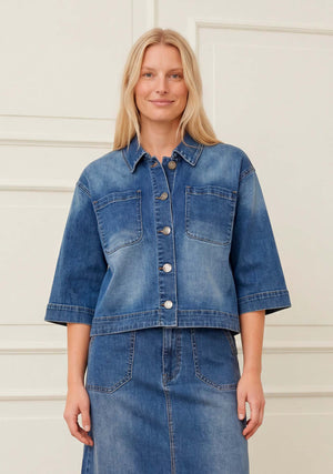 I SAY Carpi Denim Jacket Jackets 633 Basic Denim Wash