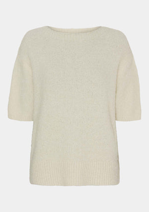 I SAY Coco s/s Knit Knitwear 146 Cream