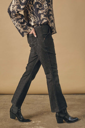 I SAY Como Flare Jeans Pants 923 Washed Grey