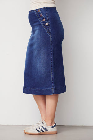 I SAY Como Highwaist Skirt Skirts 662 Dark denim
