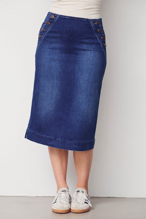 I SAY Como Highwaist Skirt Skirts 662 Dark denim