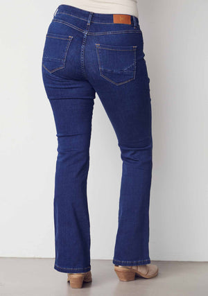 I SAY Como Long Flare Jeans Pants 662 Dark denim