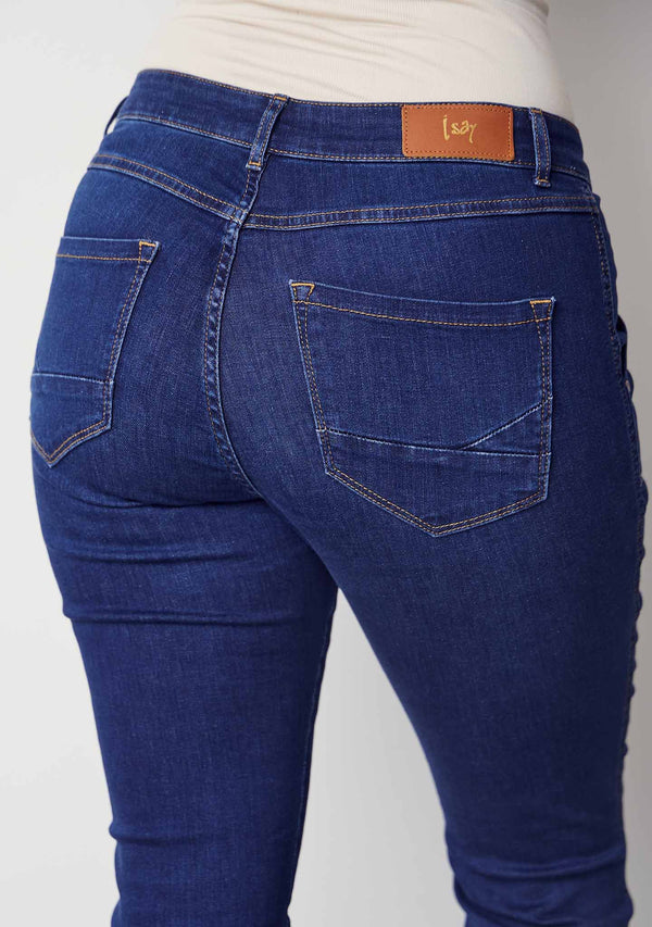 I SAY Como Long Flare Jeans Pants 662 Dark denim