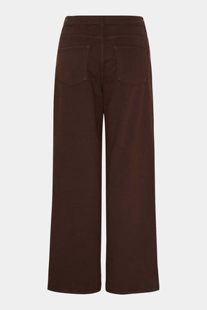 I SAY Como Slit Twill Pant Pants 356 Dark brown
