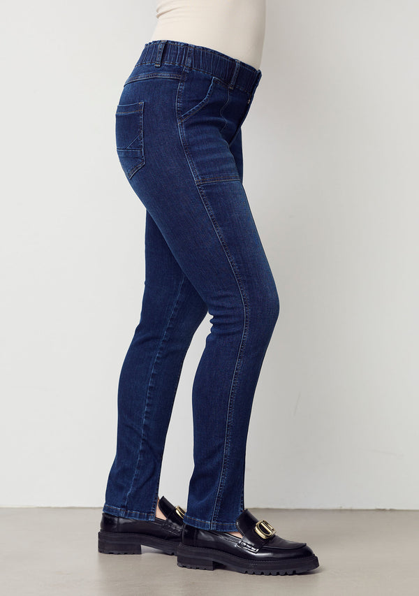 I SAY Como Split Jeans Pants 662 Dark denim