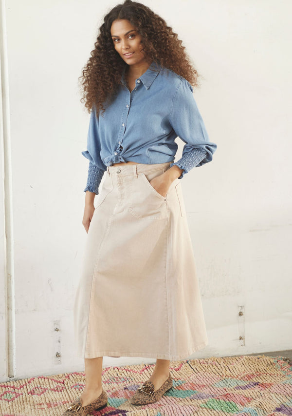 I SAY Como Twill Skirt Skirts 117 Dark Sand