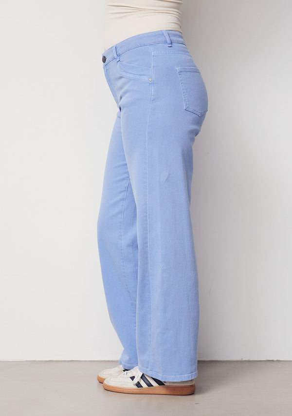 I SAY Como Twill Wide Pant Pants 703 Washed Skyblue