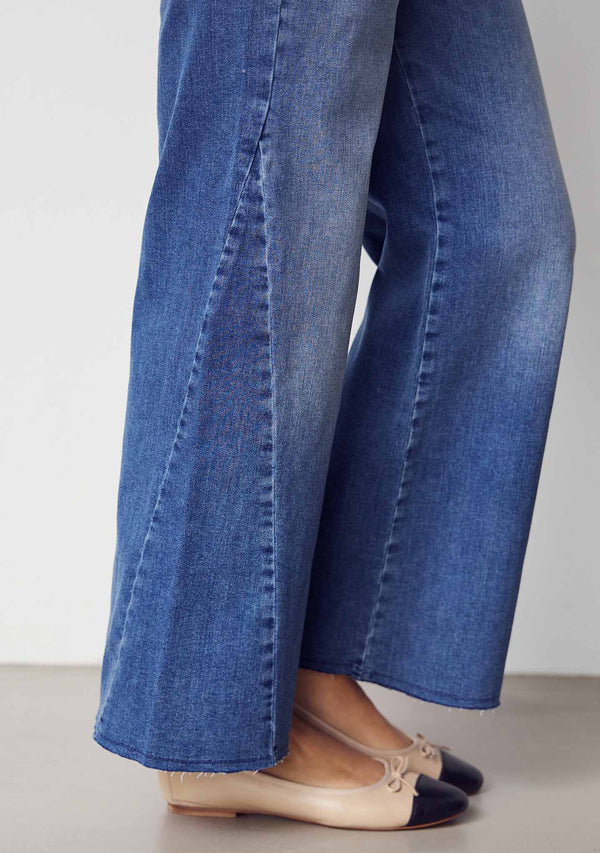 I SAY Como Wide Jeans Pants 700 Mid Denim Wash