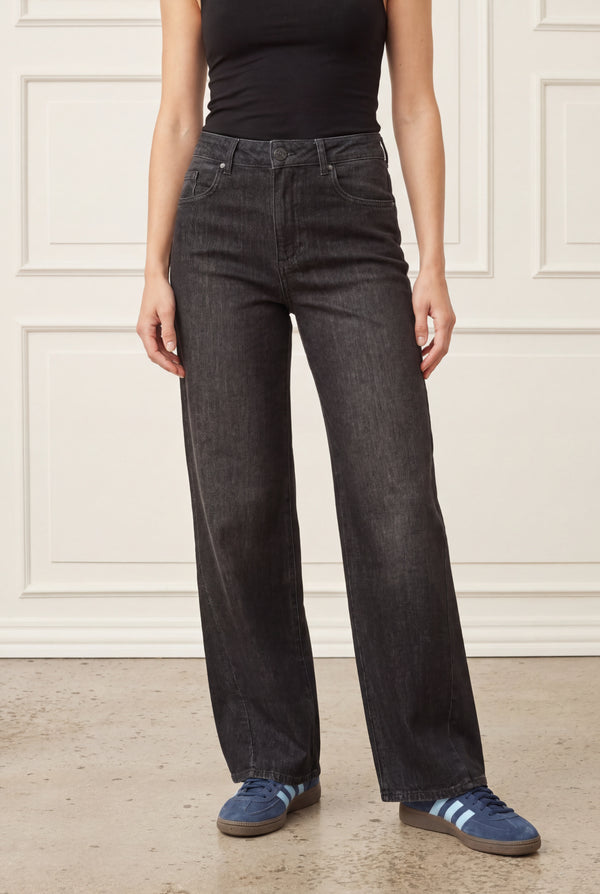 I SAY Como Wide Jeans Pants 923 Washed Grey