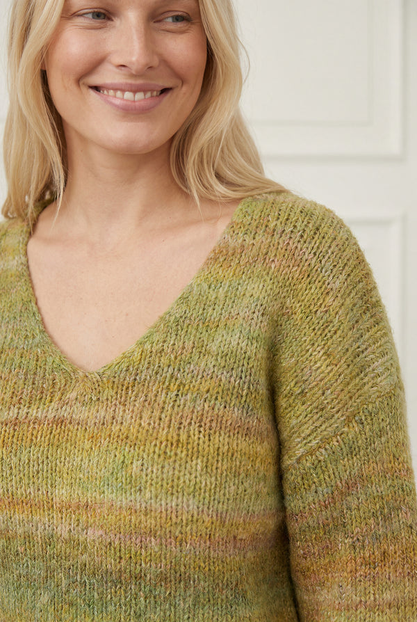 I SAY Cosima Color Pullover Knitwear N48 Green Tones