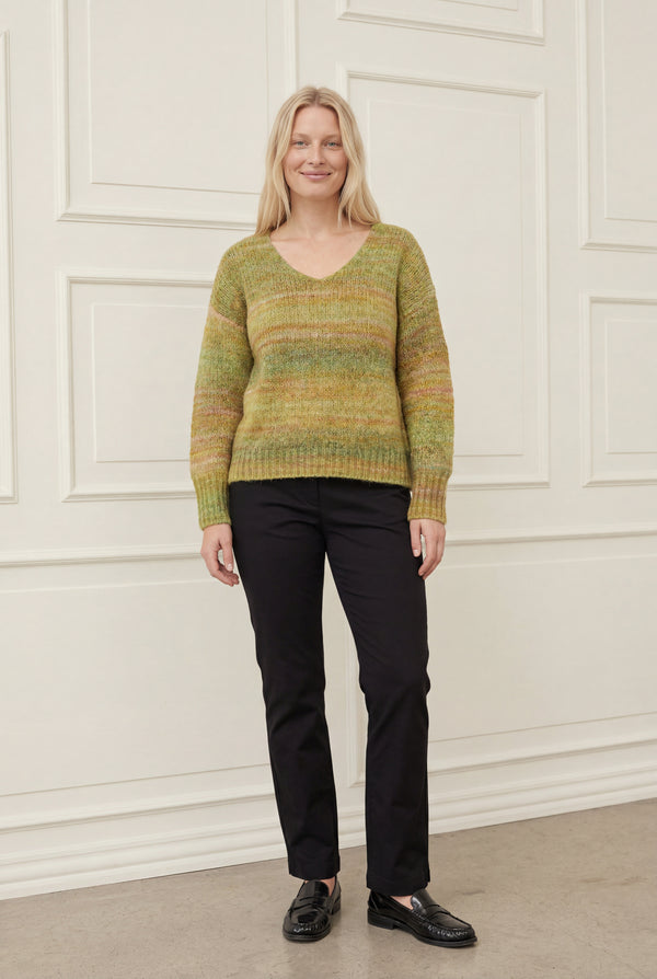 I SAY Cosima Color Pullover Knitwear N48 Green Tones