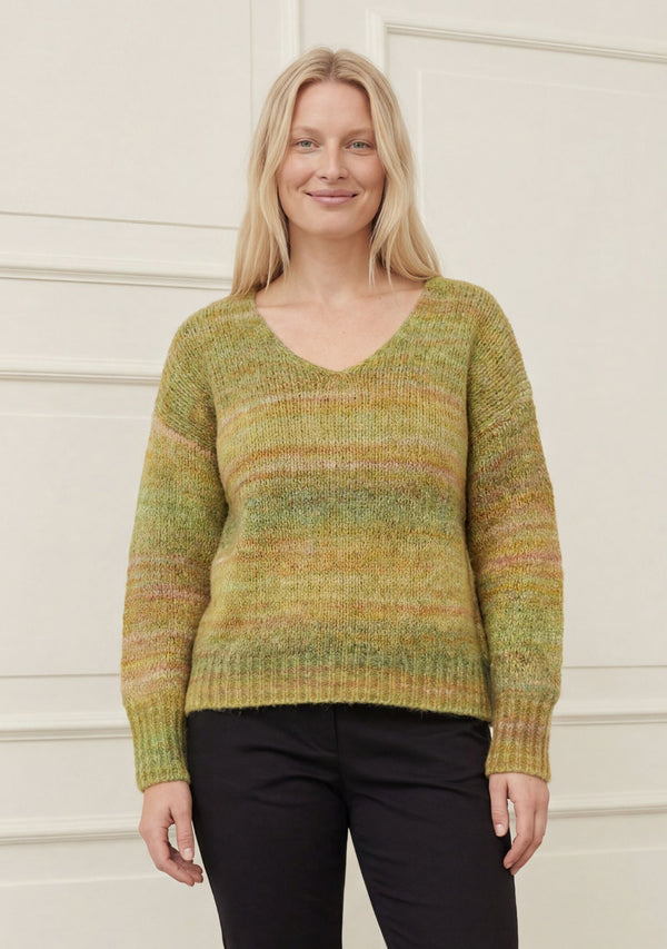 I SAY Cosima Color Pullover Knitwear N48 Green Tones