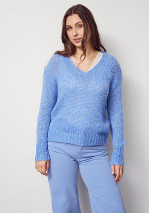 I SAY Cosima Knit Knitwear 645 Skyblue