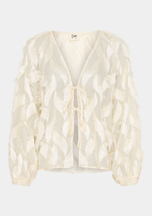 I SAY Danja Tie Top Blouses 146 Cream